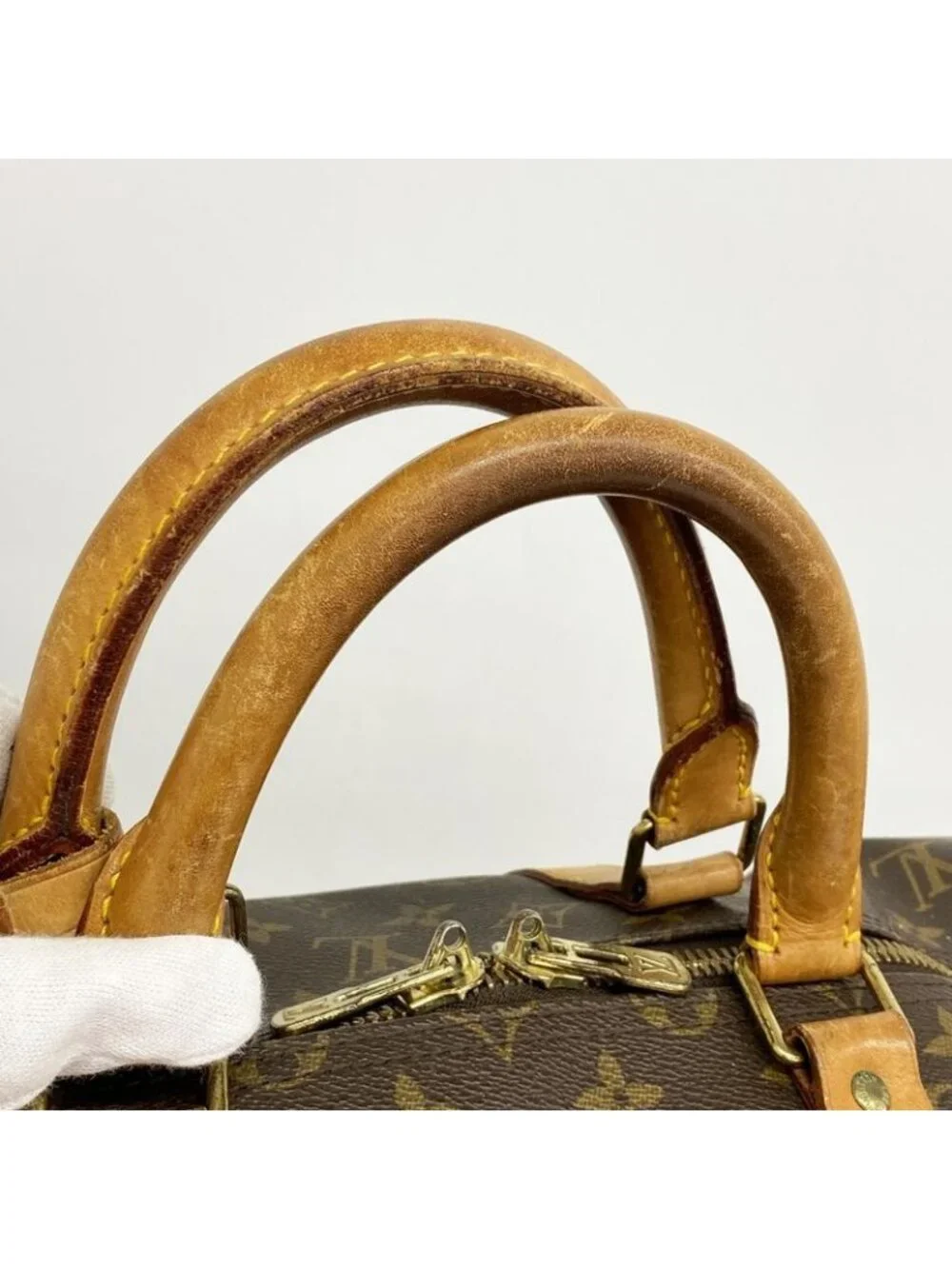 Louis Vuitton Boston Bag Monogram Keepall 55 Brown - Picture 9 of 10